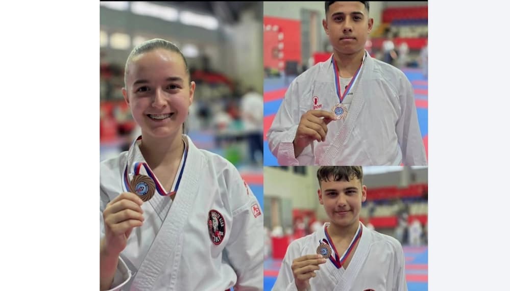 Fotografija uz vest: Tri bronzane medalje za karatiste „Spartanaca” na finalu Kupa Srbije u Novom Sadu